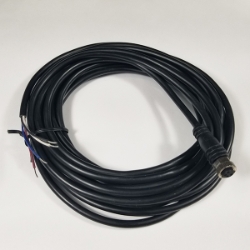 Straight plug M8 cable with locking nut, 5m Straight plug M8 4 pin cable with locking nut, QE8-N4F5, sensor cable, 4 wires cable, M8 cable